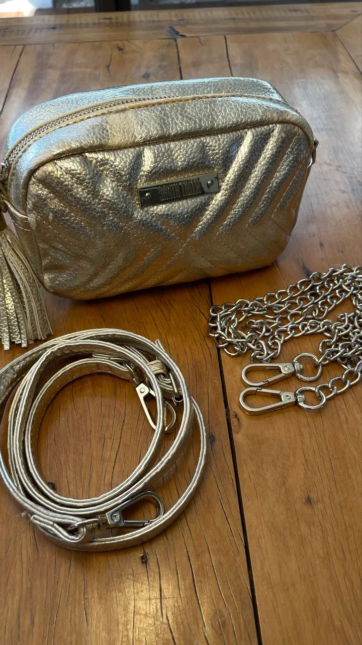 bolsa dourada santa lolla