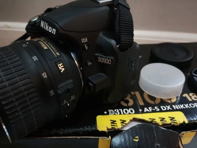 Kit camera Nikon D3100 Kit de zoom 18-55mm caixa manual completo