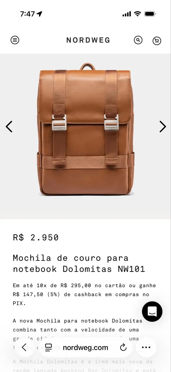 Mochila Nordweg Dolomitas