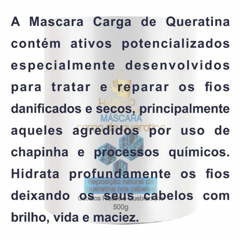 Máscara de Tratamento 500 ml Carga de Queratina no Atacado Hábito Comésticos - Foto 3