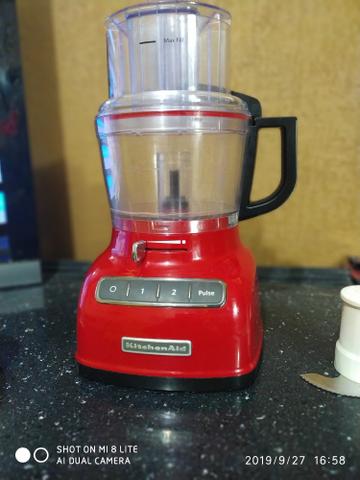 Processador fatiador kitchenaid kitchen aid vermelho 110v bem novinho