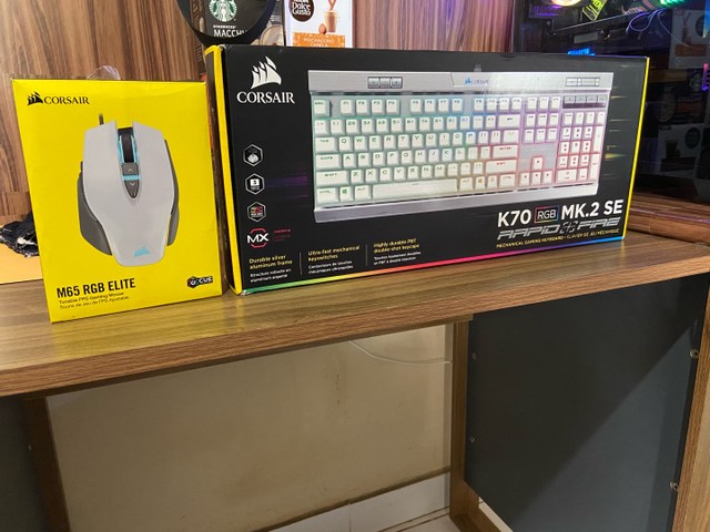 Teclado Corsair K70 RGB MK.2 SE + Mouse Corsair M65 RGB Elite