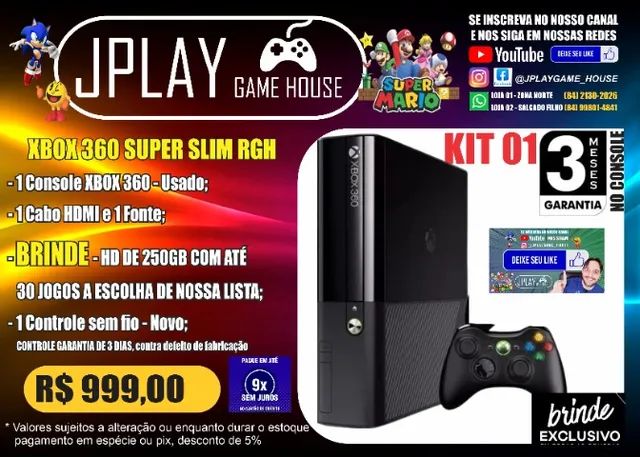 Jogo para xbox 360 versão LT 3.0 - kit com 5 jogos