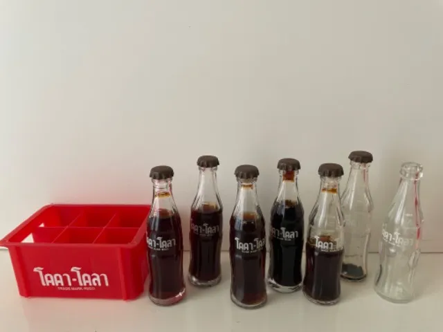 Mini Coca Cola Garrafinhas,engradado,caminhão Antigo Brinquedo