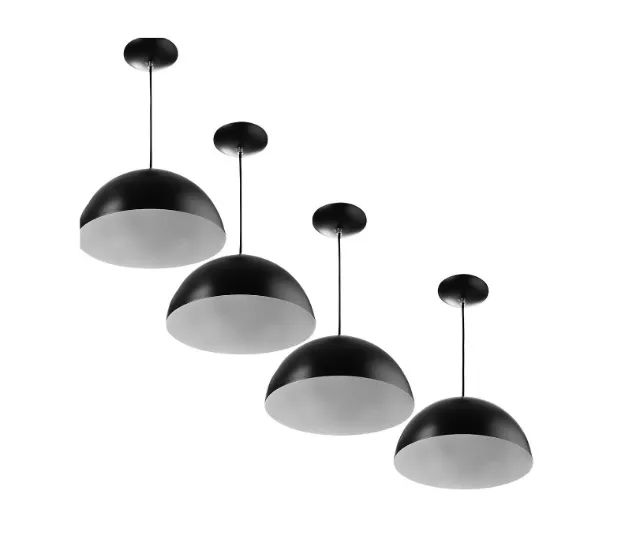 Kit 4 Pendentes Meia Lua