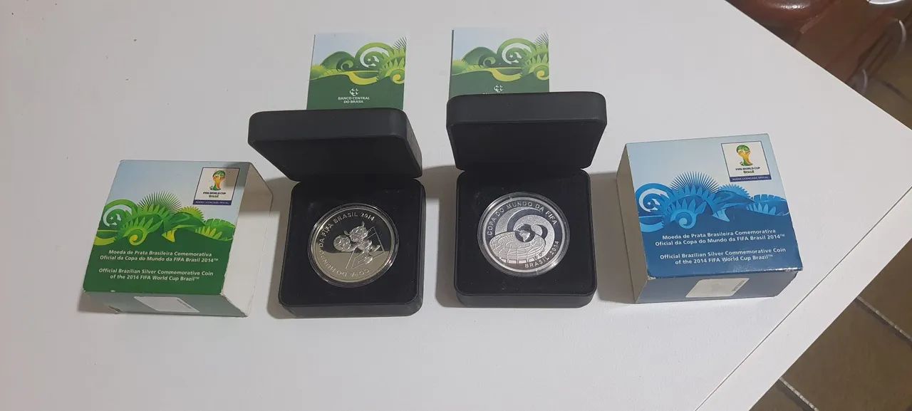 Moedas de Prata Comemorativas da Copa do Mundo FIFA Brasil 2014