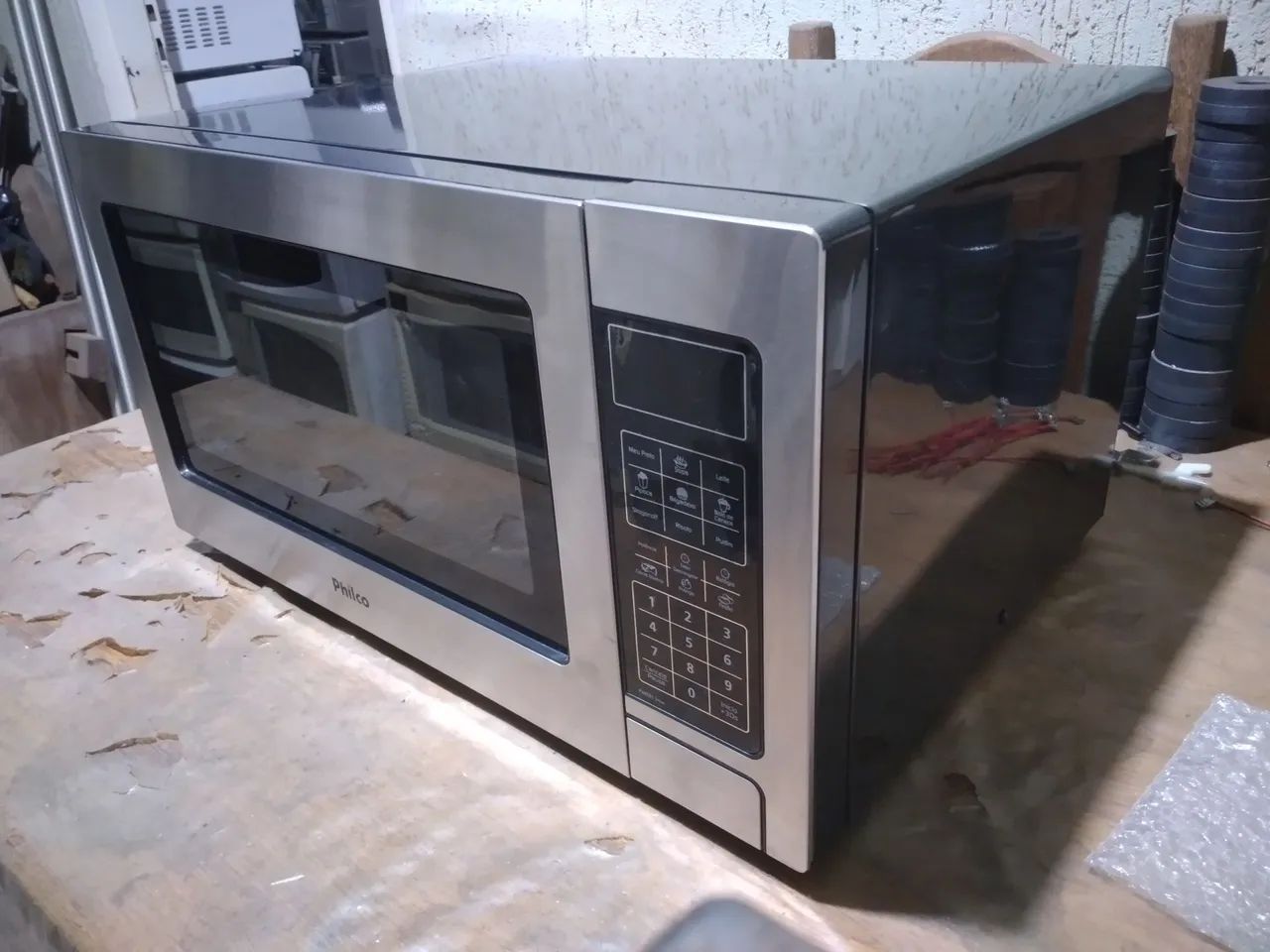 Microondas Philco 31 litros inox preto - Foto 3