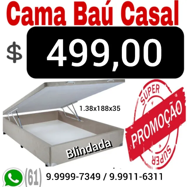 Box baú cama baú base cama baú - temos colchões e cabeceiras
