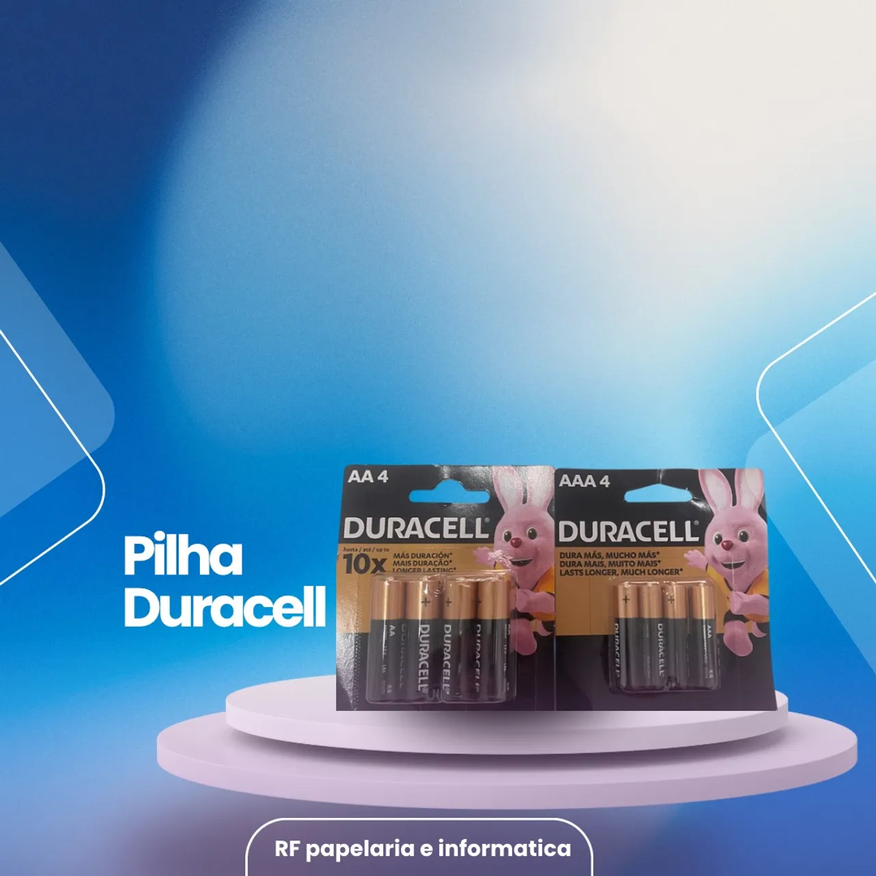 Pilha Duracell AA e AAA - Pacote com 4 unidades