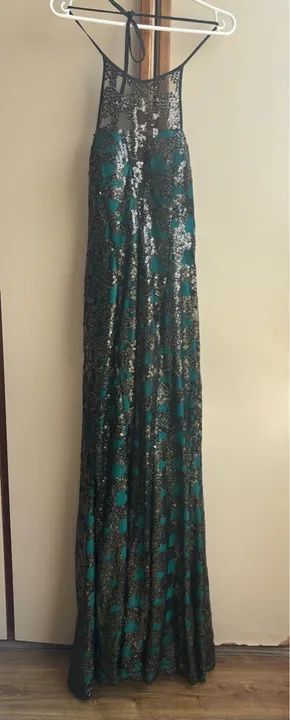 Vestido Festa Sequinedo Verde - Foto 4