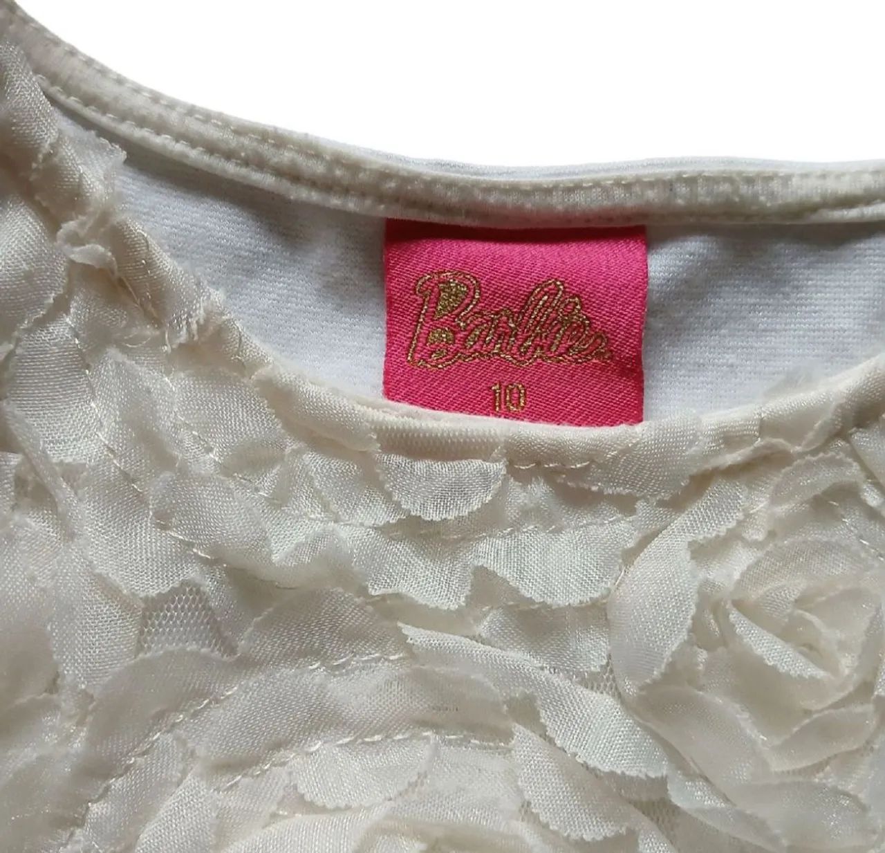 Vestido Infantil renda e tule Barbie C&A - Tamanho 1m - Foto 3
