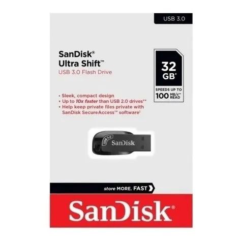 Pen Drive Sandisk Ultra Shift, 32gb, Usb 3.0