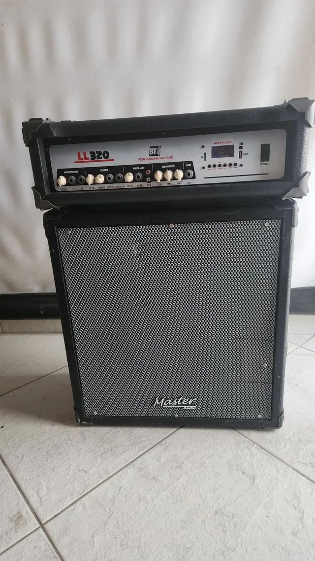 Cabeçote LL Áudio com Bluetooth 90w e caixa Master Áudio de 90w 