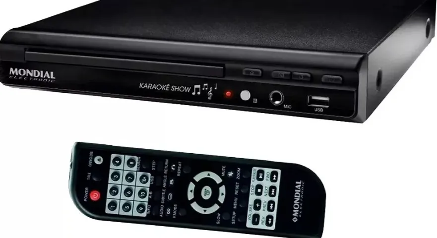 Dvd Player D-20 Com Karaokê em Alta Definição Mp3 Gravação Usb Mp3 Musicas Fotos - Lacrado