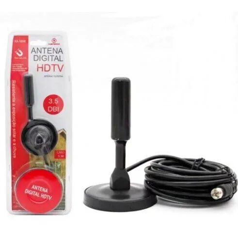 Antena Digital HDTV Interna 3.5 DBI  -  Cabo 5 Metros