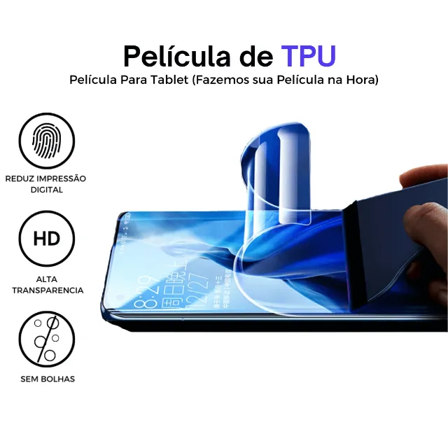Película de TPU HIDROGEL com cola UV Para Celular - Mietubl cod: 4183