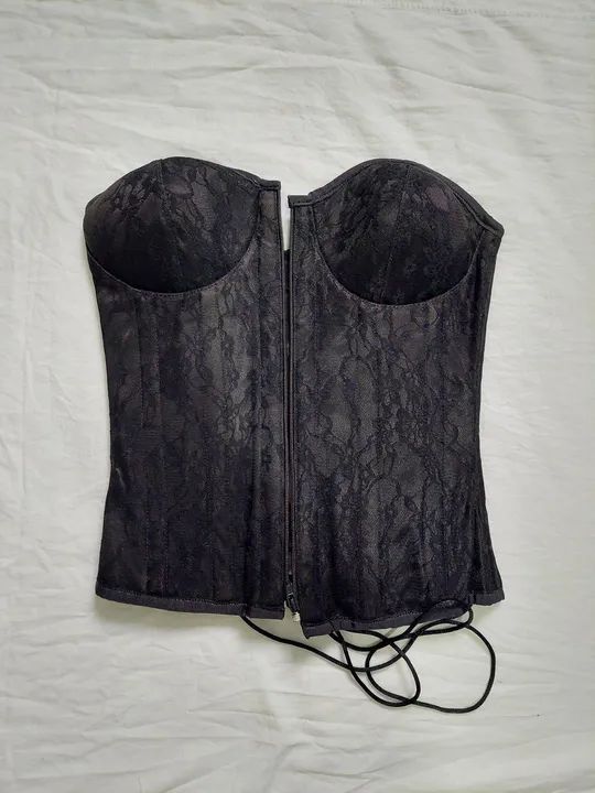 Corset de renda preto -
