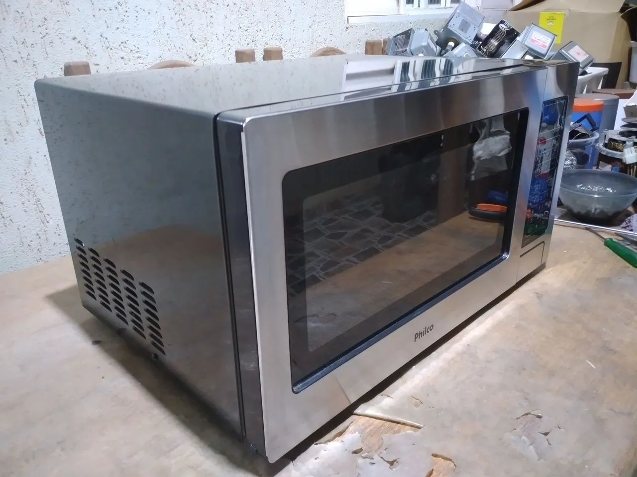 Microondas Philco 31 litros inox preto - Foto 4