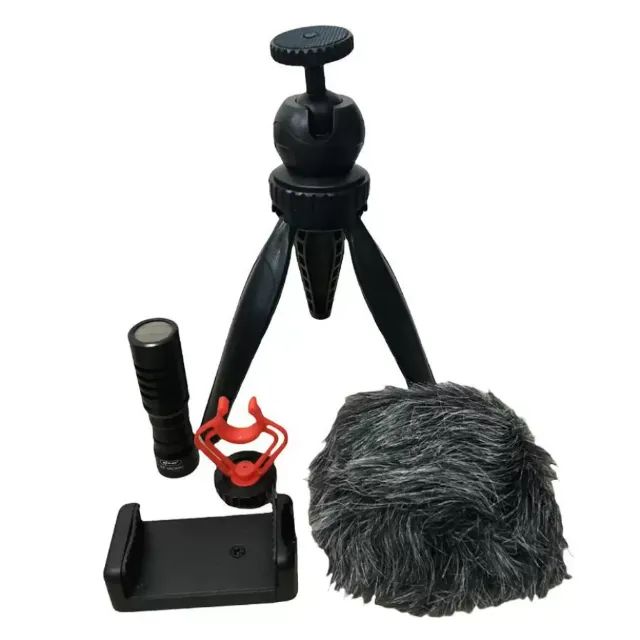 Microfone Condensador P2 Knup KP-MIC800 com Suporte Tripé e Celular - WZetta - Foto 2