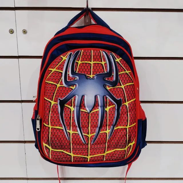 Mochila De Costa Infantil Peitoral 42x32cm Da018377 Promoç - Homem Aranha - Foto 2