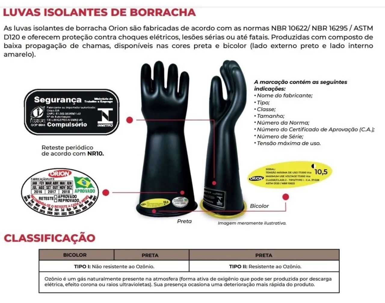 Luvas de alta tensão 17000 volts nova - Foto 3