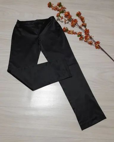 Calça Feminina social de algodão com poliéster e elastano da TRENDY.<br>