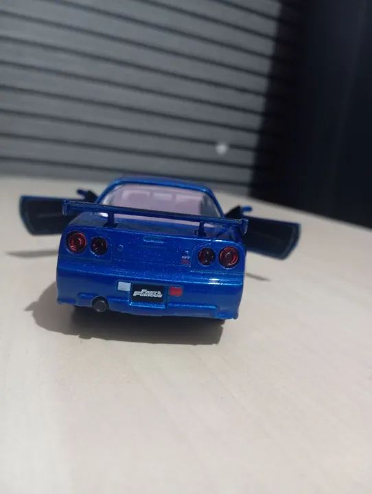 Nissan Skyline GT-R R34 azul - escala 1:24 - Foto 3