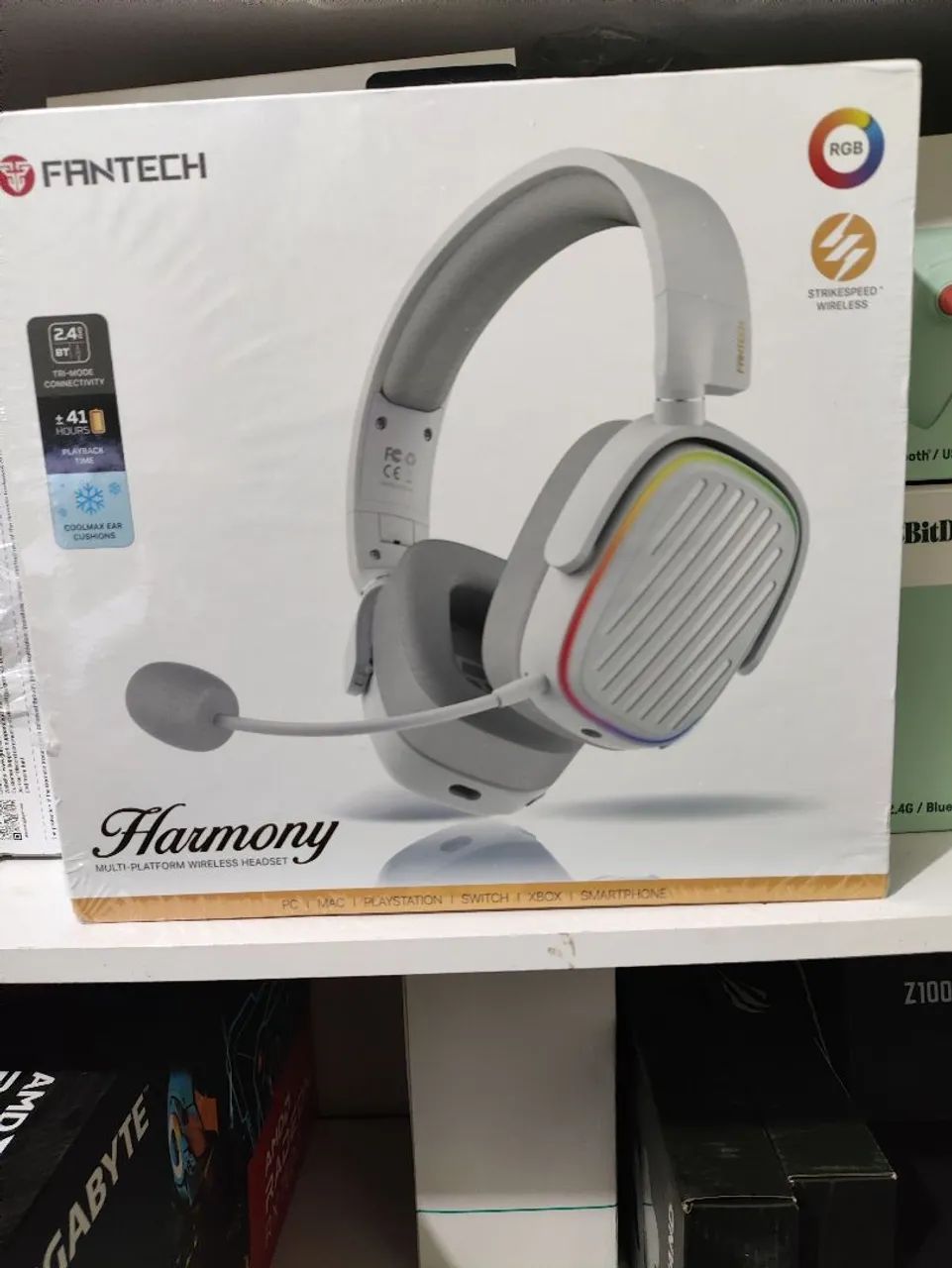 Headset Fantech Harmony wireless 40hrs de bateria novo lacrado