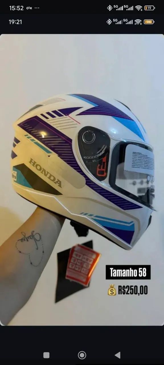 CAPACETE NOVO HONDA