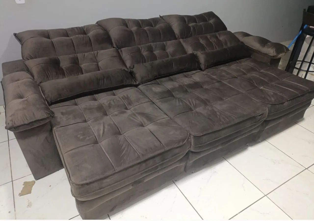 Sofá retrátil reclinável topázio 2,90 