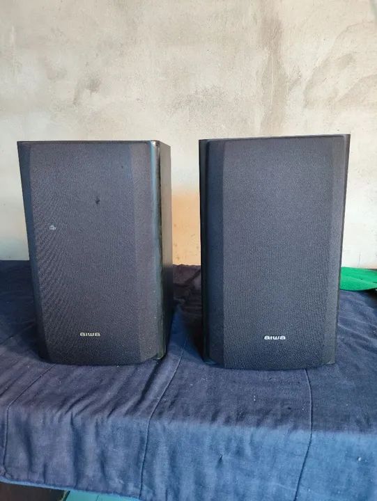Par de Caixas Acústicas Aiwa avh9 funcionando tudo perfeitamente  - Foto 3