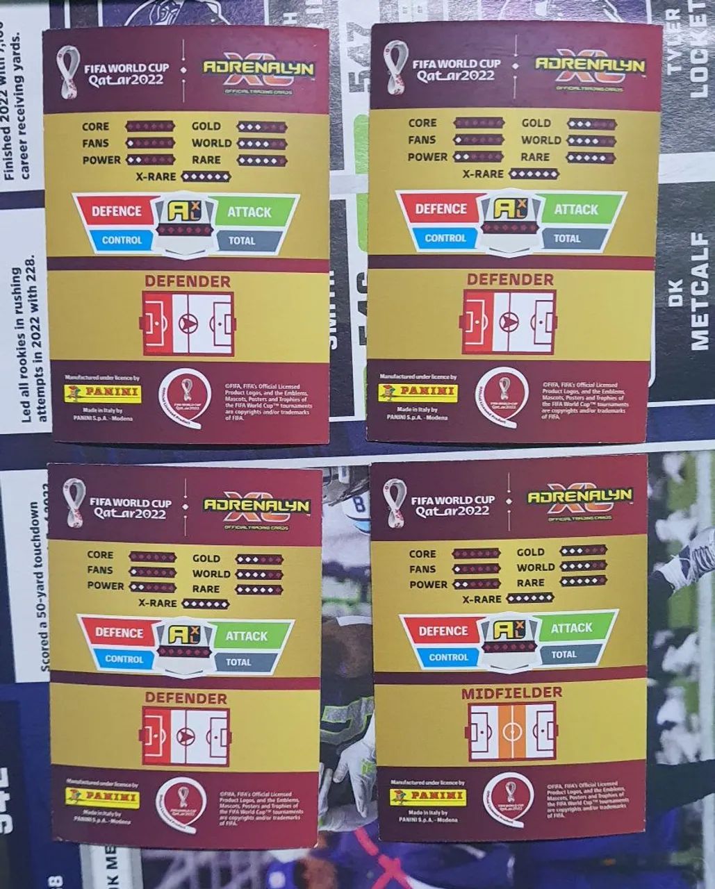 4 Cards Panini Copa do Mundo Adrenalyn - Foto 3