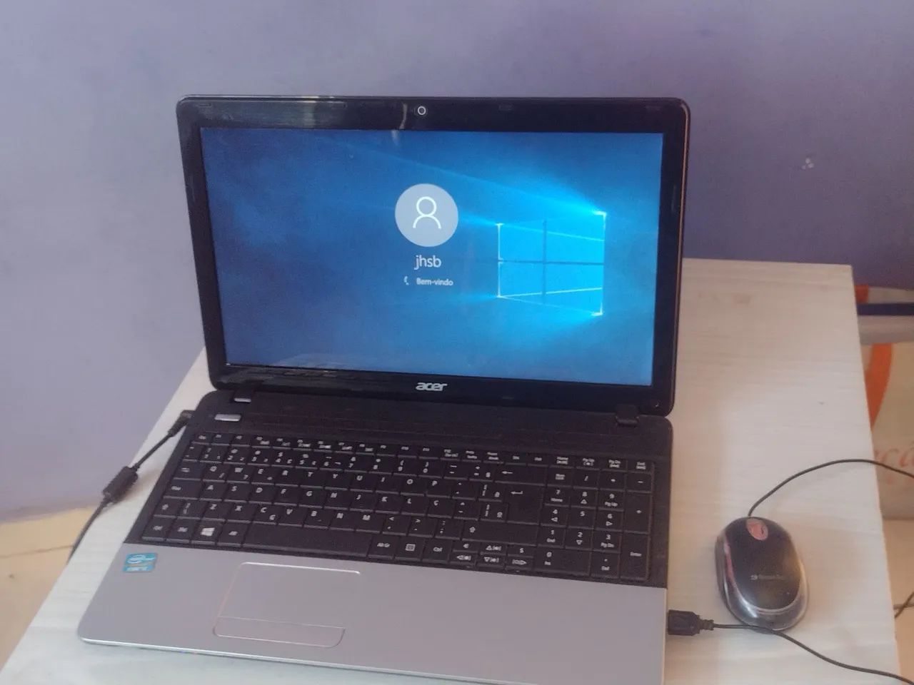NOTEBOOK ACER TELÃO GIGANTE 15.7POL. CORE I3 2.40GHZ C/CARREGADOR  - Foto 5