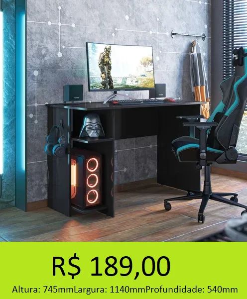 Escrivaninha gamer multi cores