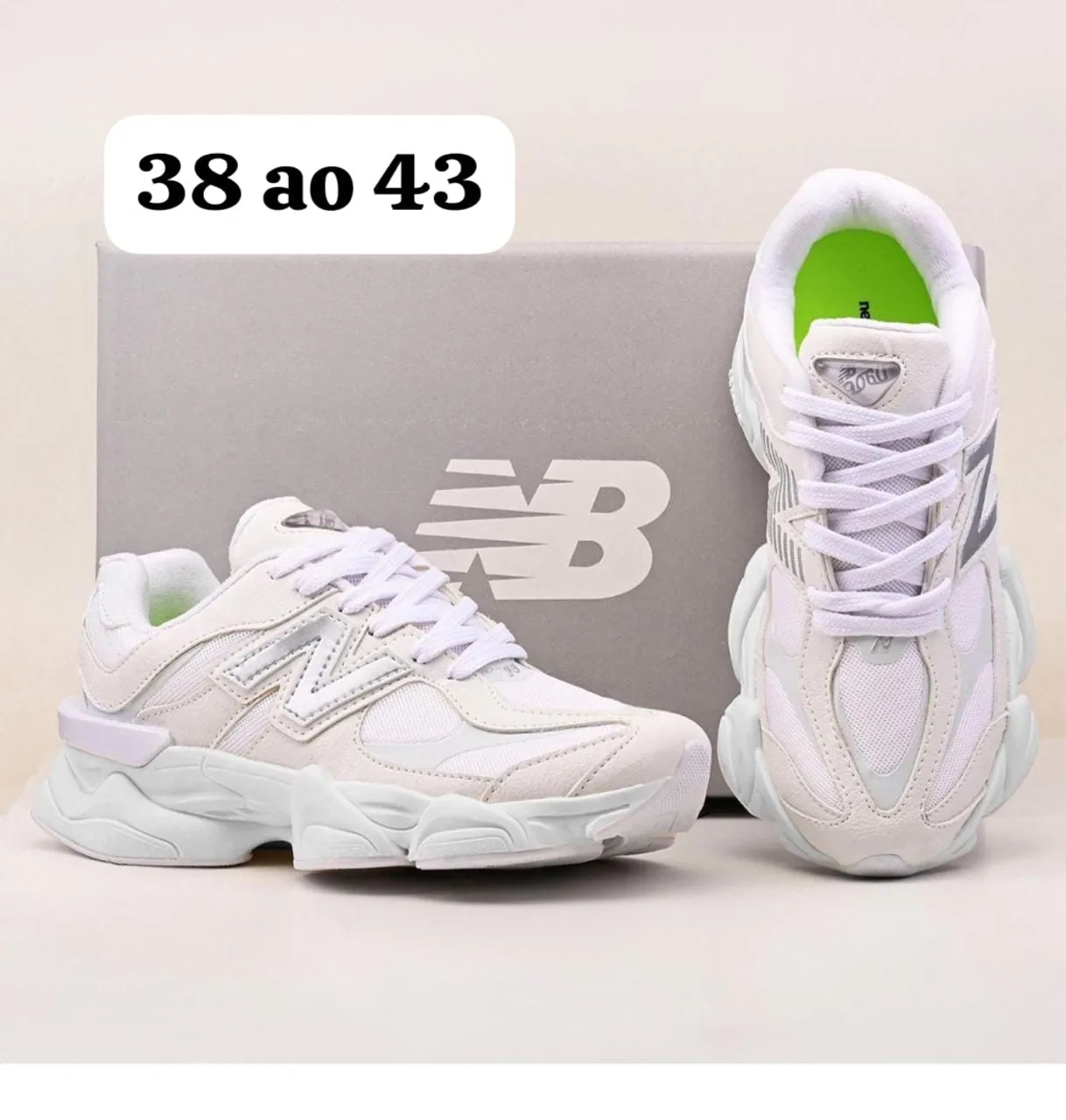 Tênis Branco New Balance - Numeração 38 ao 43