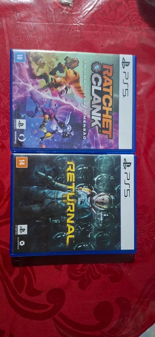 ? Jogos PS5 Originais - Pouco Uso (Returnal + Ratchet & Clank)