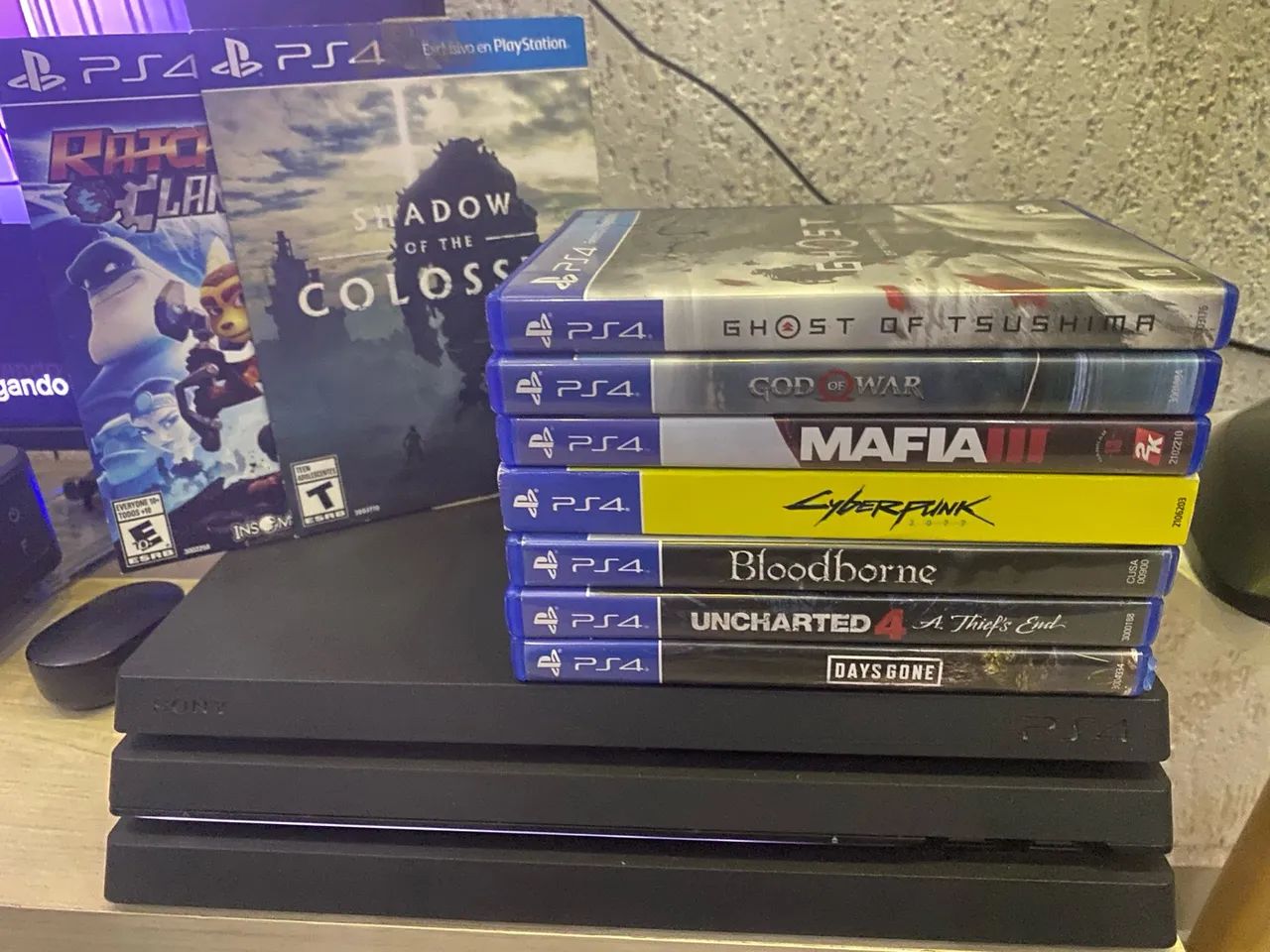 Playstation 4 pro 1tb ssd com jogos(aceito series s)