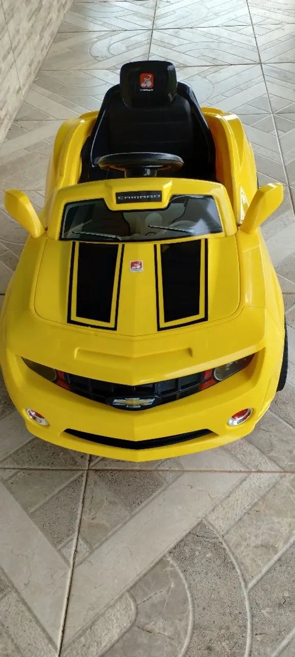 Carrinho Elétrico Infantil Camaro Amarelo - Foto 4