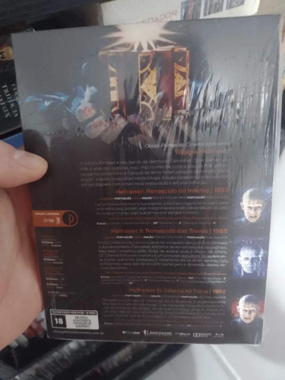 Hellraiser - Boxset Blu-Ray - Obras primas do cinema  - Foto 2