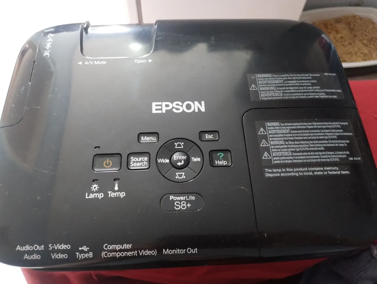 Projetor Epson PowerLite S8+ Precisa trocar somente a lâmpada