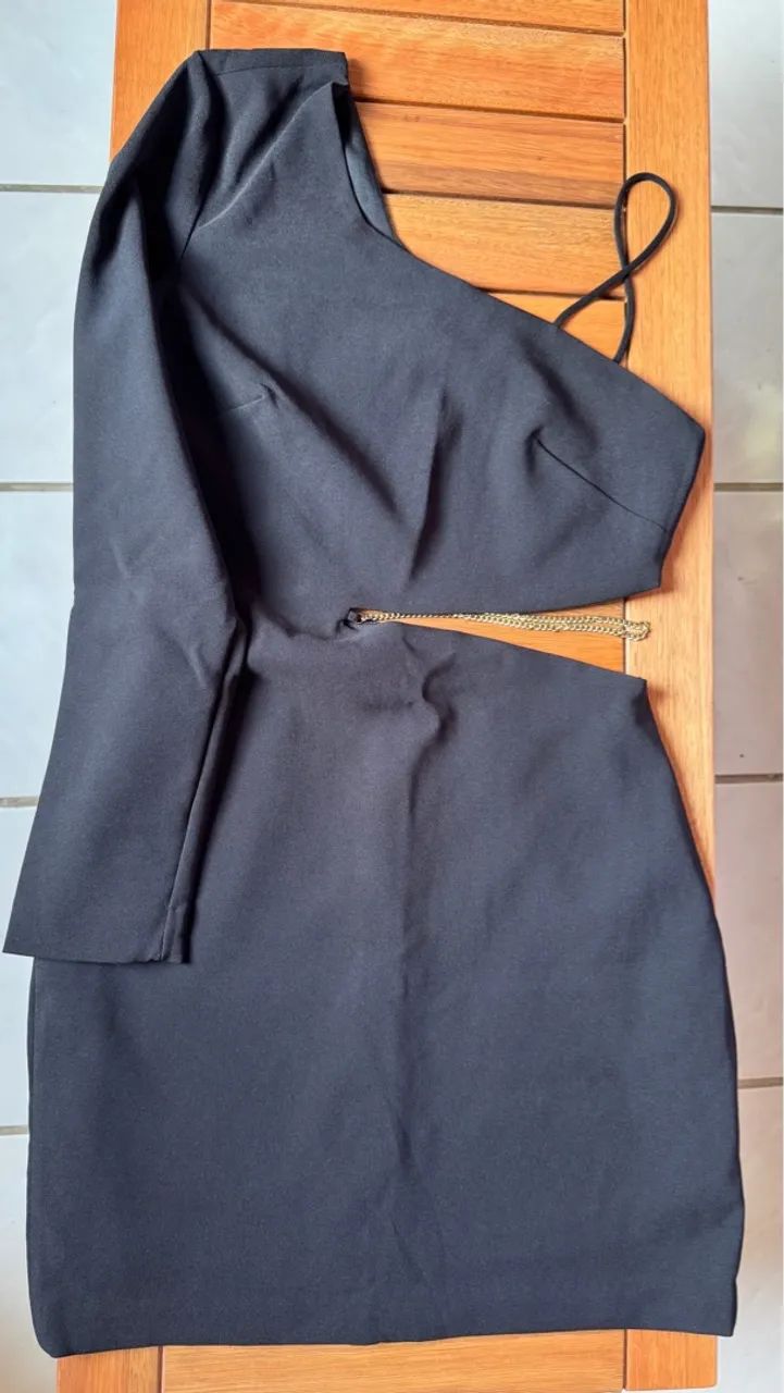 VESTIDO PRETO SLIM ZARA 