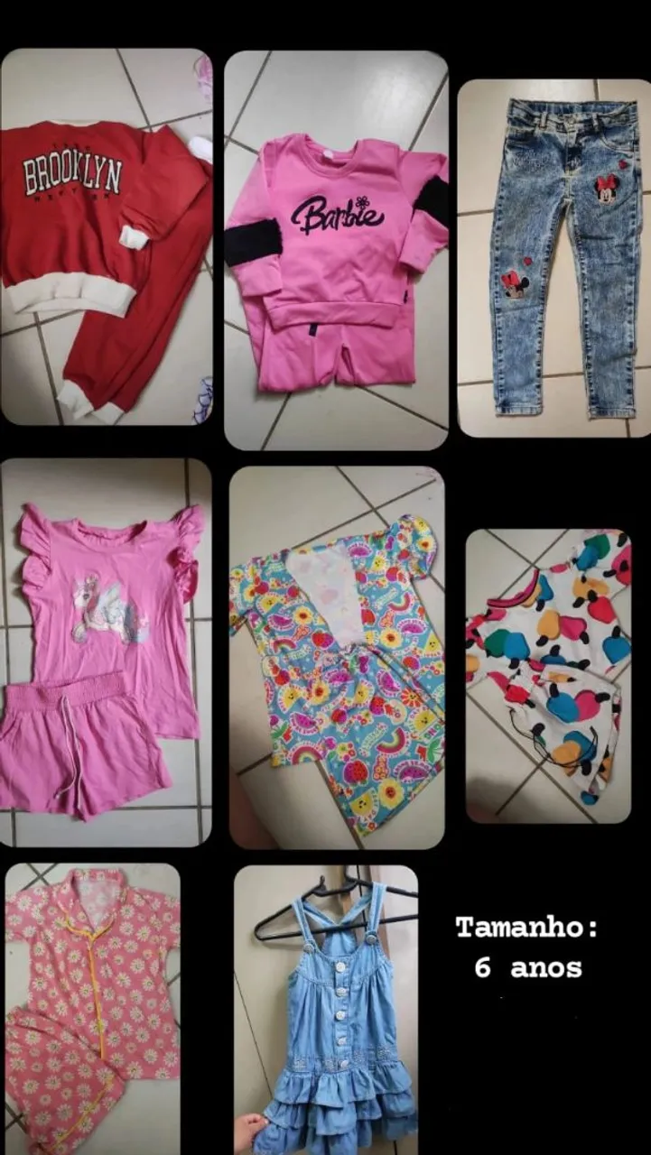 Roupas infantis tamanho 6 anos - várias peças!