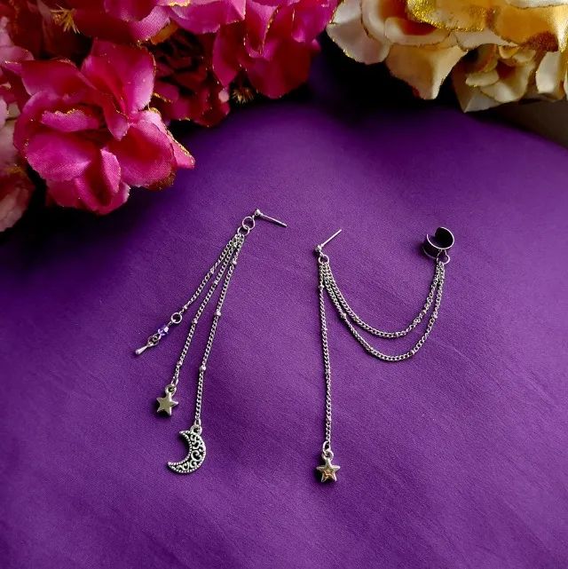 Brinco Ear Cuff Lua e estrelas - Foto 2