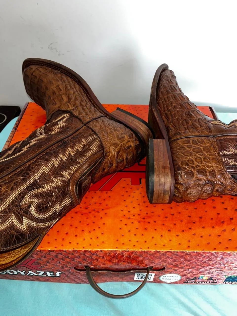 Bota Texana em Couro de Jacaré Legítimo 