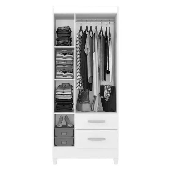 Guarda Roupa 3 Portas 2 Gavetas com Espelho Novo entregamos - Foto 2