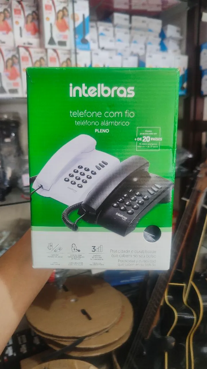 Telefone com fio de mesa intelbras pleno