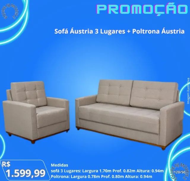 Sofá Austria com Poltrona