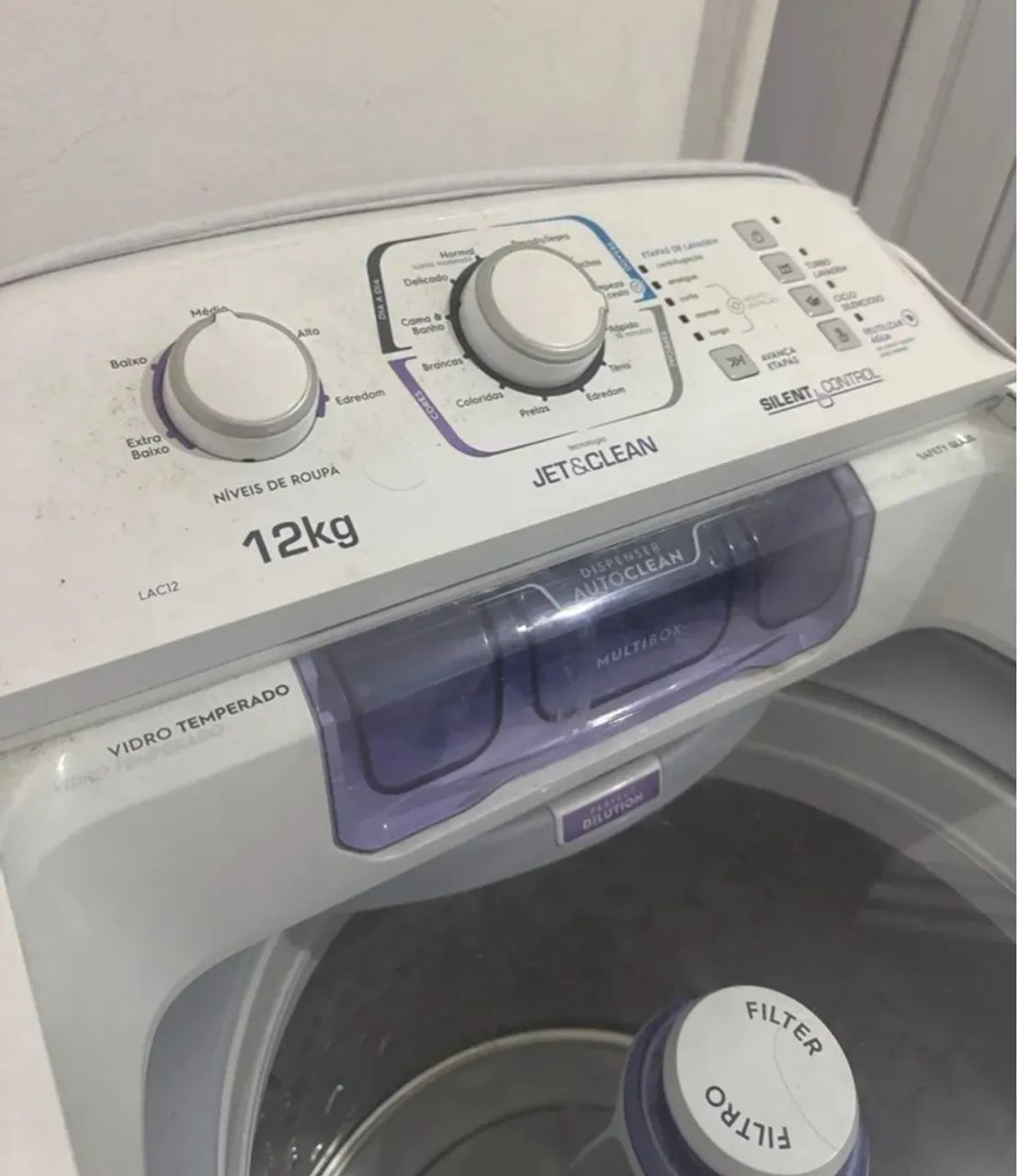 Máquina de Lavar Roupa 12kg - Semi-nova  - Foto 3