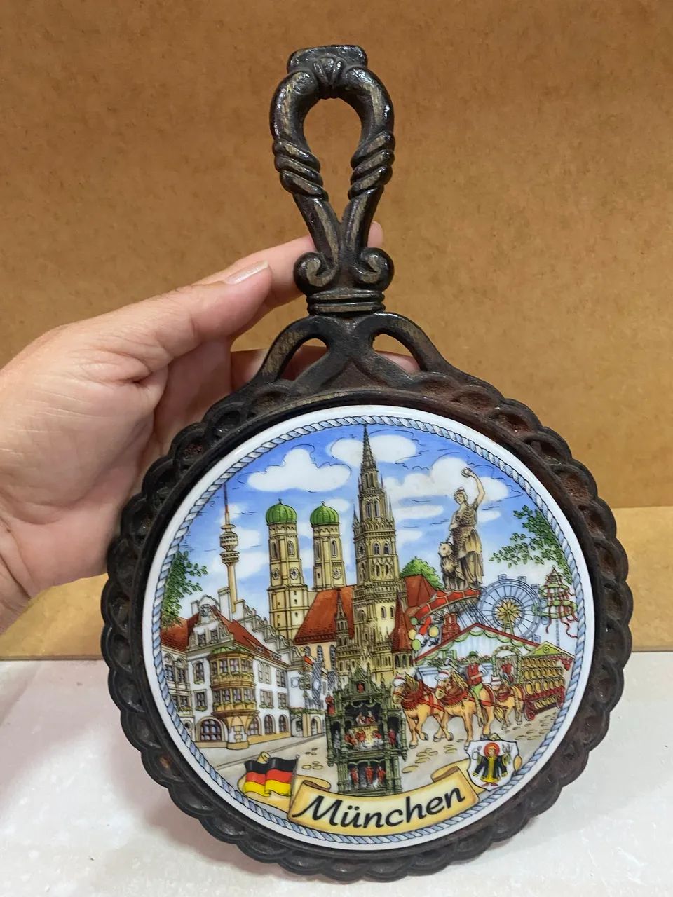 Trivette vintage de ferro fundido MUITO RARO.