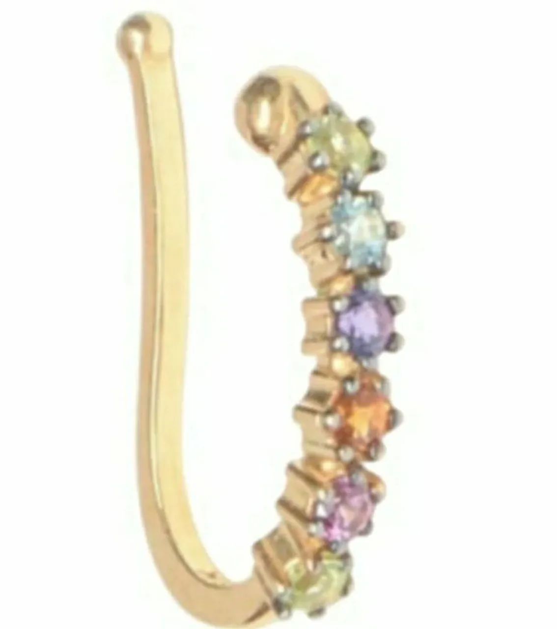 PIERCING EM OURO AMARELO 18K, COM DIVERSAS PEDRAS, MARCA MONTE CARLO.  - Foto 5